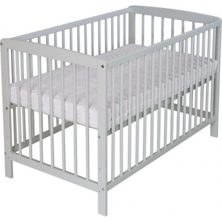 Felix Lit Enfant À Barreaux Bois Gris 60x120 Cm 65x124x77cm