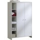 Armoire Bébé 2 Portes Bois Laqué Blanc Eco StripeL 113 X H 181 X P 53 Cm