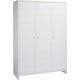 Armoire Bébé 3 Portes Bois Laqué Blanc Eco StripeL 126 X H 181 X P 53 Cm