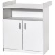 Commode Avec Plan À Langer 2 Portes Bois Blanc Classic WhiteL 78 X H 85 X P 41 Cm