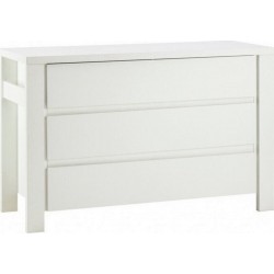 Commode Avec Plan À Langer 3 Tiroirs Laqué Blanc Milano BlancL 139 X H 90 X P 55