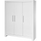 Armoire Bébé 3 Portes Bois Blanc Nordic WhiteL 154 X H 189 X P 53 Cm