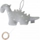 NC Veilleuse Musicale En Tricot De Coton- Dino Gris