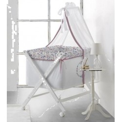 NC Tanuki Berceau Complet En Bois Dulces Sueños Matelas + Sommier + Couette