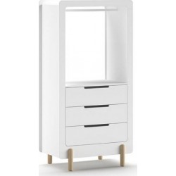 Smile Armoire 3 Tiroirs Blanc