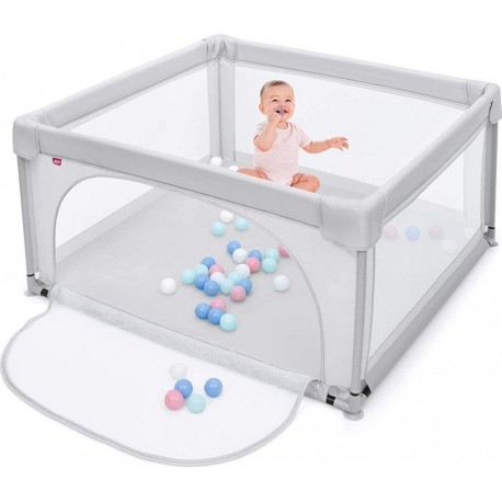 NC Parc Bébé Portable Aevc 50 Boules Colorées Barrière De Sécurité De Enfants