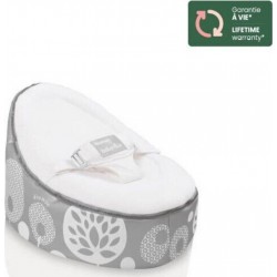 Babymoov Doomoo Nid Transat Bébé Pouf Evolutif & Multifonctions Des La Naissance Flower Argent