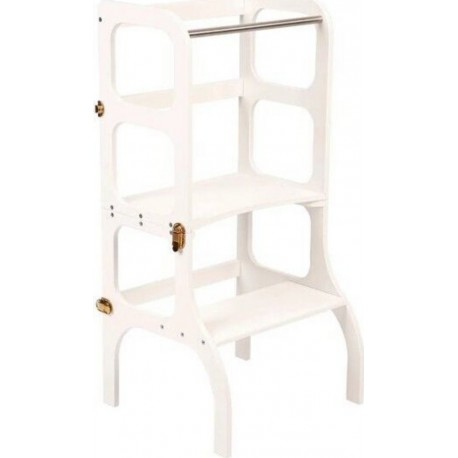 NC Tour D'apprentissage Table step'n'sit. White / Fermoirs Dorés