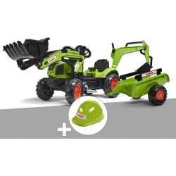 NC Tractopelle Enfant Claas Arion 410 2 À 5 Ans Falk + Casque