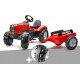 NC Tracteur Enfant Massey Ferguson 3 À 7 Ans Falk + Pack De 4 Bandes De Roulement