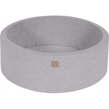 Clair Piscine Sèche Ronde 90x30cm Pour Enfant Sans Boules Coton Gris Clair