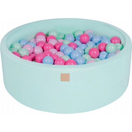 Clair Piscine À Balles, Coton, 90x30 Cm, 200 Pcs, Menthe Menthe/bleu Clair/rose Clair/rose Pastel