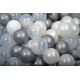 Clair Ensemble De Boules En Plastique, 300 Pcs, Gris/blanc/rose Clair