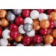 Ensemble De Boules En Plastique, 50 Pcs, Or/blanc/argent/perle Bordeaux