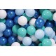 Ensemble De Boules En Plastique, 200 Pcs, Bleu Perle/bleu Ciel/blanc/turquoise