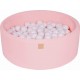 Clair Piscine À Balles, Coton, 90x30 Cm, 200 Pcs, Rose Blanc