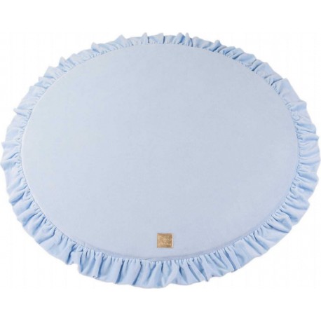 Clair Bébé Rond 100cm Tapis De Jeu Pour Enfants, Velvet, Bleu Clair