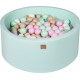 Piscine À Balles, Coton, 90x40 Cm, 300 Pcs, Menthe Rose Pastel/transparent/beige/blanc/menthe