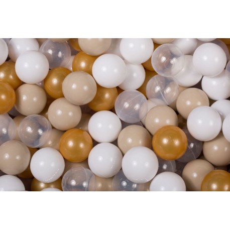 Ensemble De Boules En Plastique, 300 Pcs, Gris/perle/argent/blanc