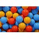 NC Ensemble De Boules En Plastique, 50 Pcs, Orange/jaune/bleu