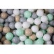 Ensemble De Boules En Plastique, 300 Pcs, Perle/gris/rose Foncé