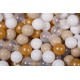 Ensemble De Boules En Plastique, 200 Pcs, Doré/beige/blanc/transparent