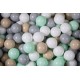 Ensemble De Boules En Plastique, 50 Pcs, Menthe/beige/gris/blanc