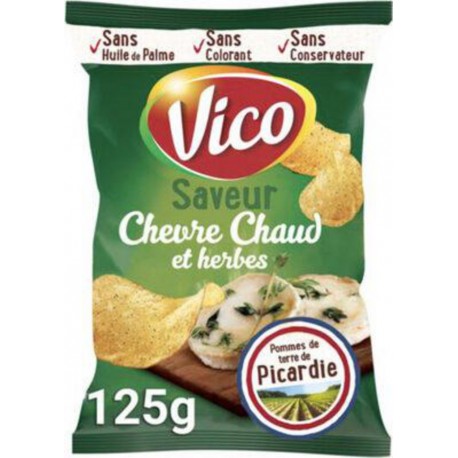 VICO CHIPS CHEVRE CHAUD et HERBES 125g