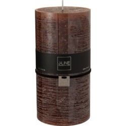 NC Bougie Cylindrique 140h En Paraffine Marron 10x10x20 Cm