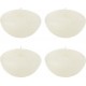 Set De 4 Bougies Flottantes 8h En Parafinne Blanc 8x8x4 Cm