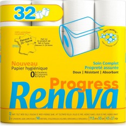 RENOVA Papier toilette Progress les 32 rouleaux