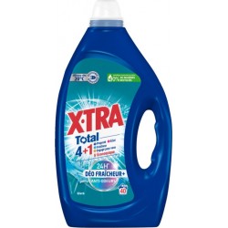 TRA Lessive Liquide Total 4en1 Déo Fraîcheur et anti-odeurs X- le bidon de 1,8L