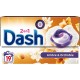 DASH Capsules Lessive Tout en 1 Détergent Ambre et Orchidée 19 capsules