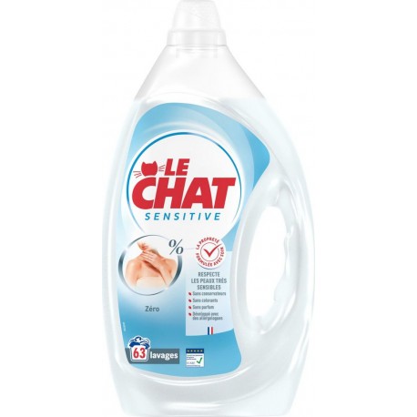 LE CHAT Lessive Liquide Sensitive 0% le bidon de 2.835L