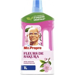 MR PROPRE Nettoyant Ménager Multi-Usages Fleurs de Sakura avec Huiles Essentielles le bidon de 1L