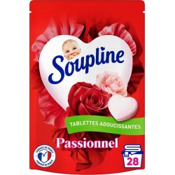 SOUPLINE Tablettes Adoucissant Bouquet de Roses Passionnel 28 tablettes