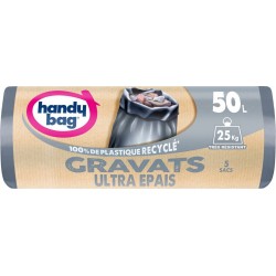 HANDY BAGS Sac poubelle à gravats 50L les 5 sacs