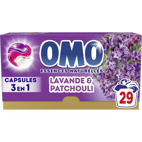 OMO Capsule Liquide à la Lavande & Patchouli 29 capsules