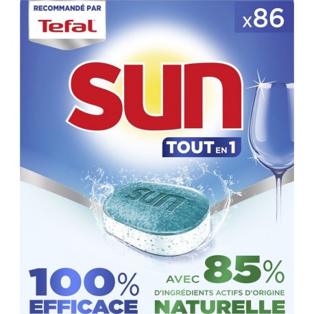 SUN Capsules Lave Vaisselle Tout en 1 Naturelle 86 capsules