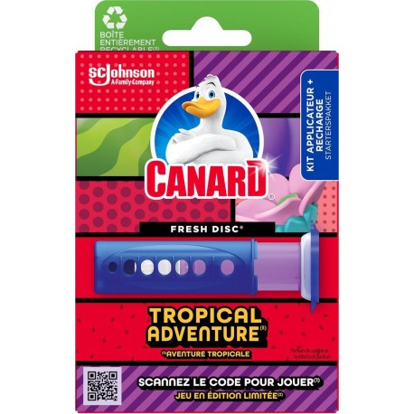 CANARD Bloc Wc Fresh Disc Tropical Adventure WC l'applicateur + recharge de 6 disques