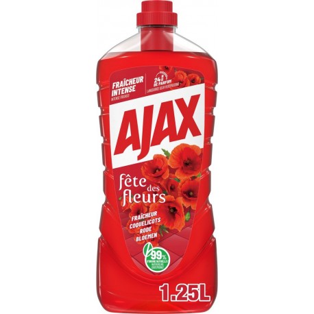 AJAX Nettoyant Ménager Fête des Fleurs Coquelicot le bidon de 1.25L