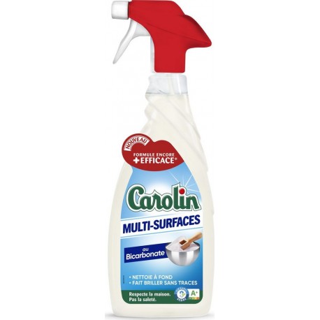 CAROLIN Nettoyant Ménager Multi-Surfaces Bicarbonate Activ+ le pistolet de 650ml