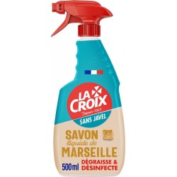 LACROIX Nettoyant Ménager Désinfectant Sans Javel Savon de Marseille 500ml