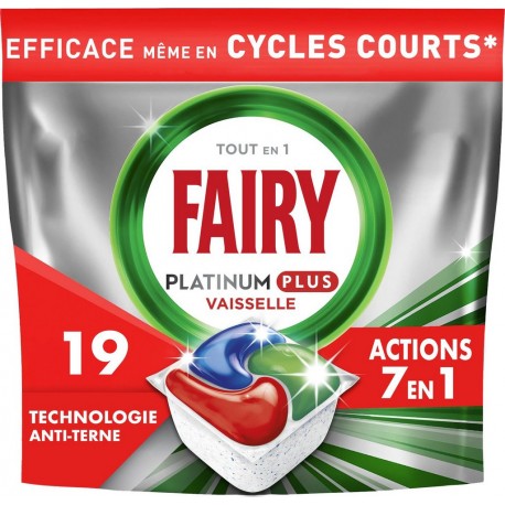 FAIRY Capsules Lave Vaisselle Original Platinum Plus 19 capsules