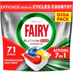 FAIRY Capsules Lave Vaisselle Platinum+ au Citron 71 capsules