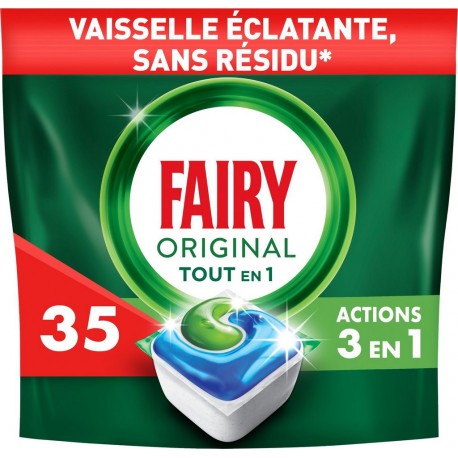 FAIRY Tablettes Lave-Vaisselle Original Tout en 1 35 capsules