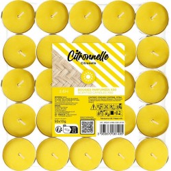 DEVINEAU Bougie Anti-moustiques 4h Chauffe-plats Citronnelle X50 lot de 50 chauffe plats