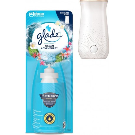 GLADE Recharge Désodorisant Senteur Ocean Adventure aux Huiles Essentielles & Spray la recharge de 18ml