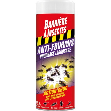 BARRIERE INSECTES Anti fourmis poudrage & arrosage BARRIERE A INSECTES® la boîte doseuse de 500g