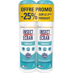 INSECT ECRAN Anti-Moustiques Familles Zones Tempérées et Europe les 2 flacons de 100ml